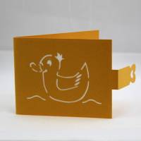 Geschenkkarte-Ente-goldgelb