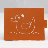 Geschenkkarte-Ente-orange-vorne